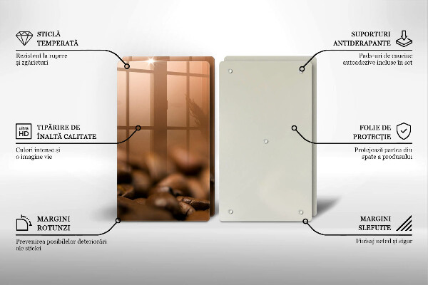 Painel de proteção para a cozinha Grãos de café