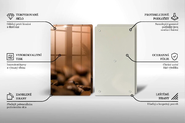 Painel de proteção para a cozinha Grãos de café