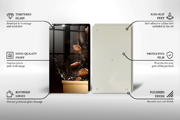 Tampa de parede do fogão a gás Grãos de café quente