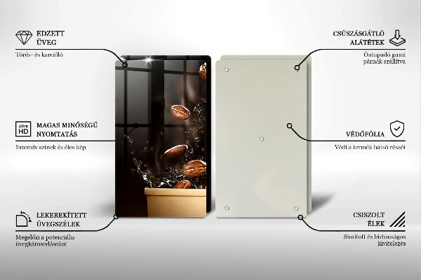Tampa de parede do fogão a gás Grãos de café quente