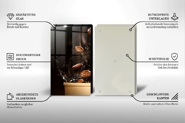 Tampa de parede do fogão a gás Grãos de café quente