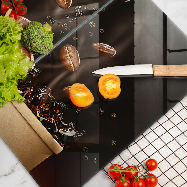 Tampa de parede do fogão a gás Grãos de café quente