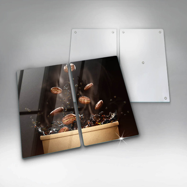 Tampa de parede do fogão a gás Grãos de café quente