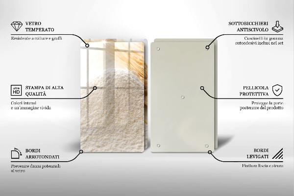 Tampa de parede do fogão a gás Farinha e espigas de cereais