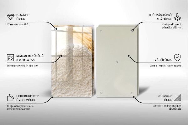 Tampa de parede do fogão a gás Farinha e espigas de cereais