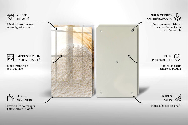 Tampa de parede do fogão a gás Farinha e espigas de cereais