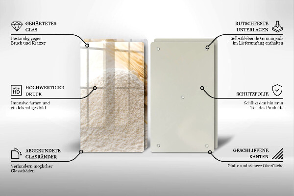 Tampa de parede do fogão a gás Farinha e espigas de cereais