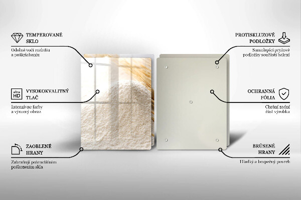Tampa de parede do fogão a gás Farinha e espigas de cereais