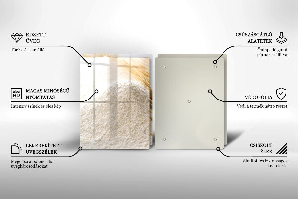Tampa de parede do fogão a gás Farinha e espigas de cereais