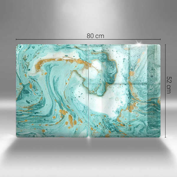 Tampa de parede do fogão a gás Abstração azul