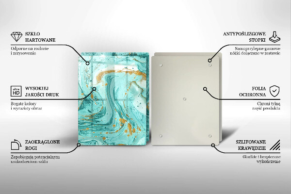 Tampa de parede do fogão a gás Abstração azul