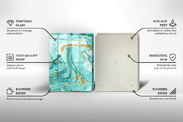 Tampa de parede do fogão a gás Abstração azul