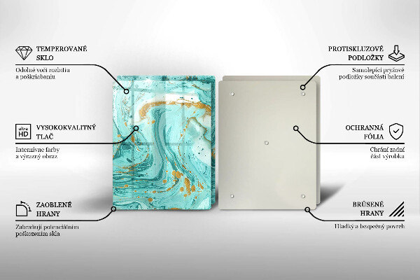 Tampa de parede do fogão a gás Abstração azul