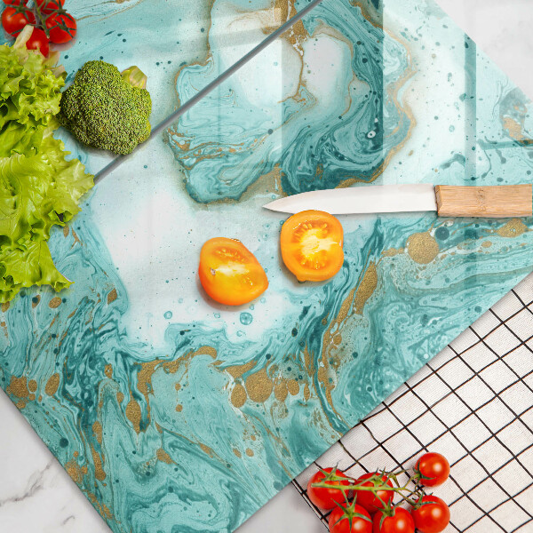 Tampa de parede do fogão a gás Abstração azul