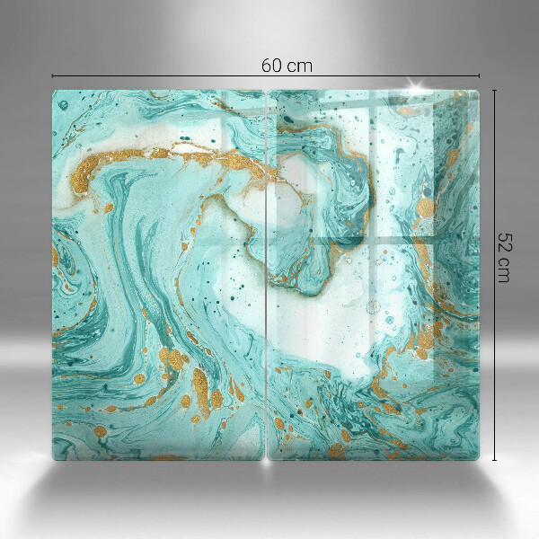 Tampa de parede do fogão a gás Abstração azul