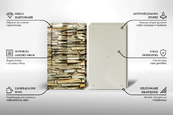 Placa de proteção para o fogão Pedras decorativas
