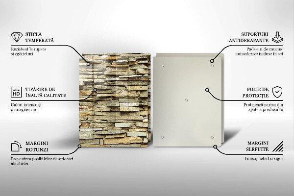 Placa de proteção para o fogão Pedras decorativas