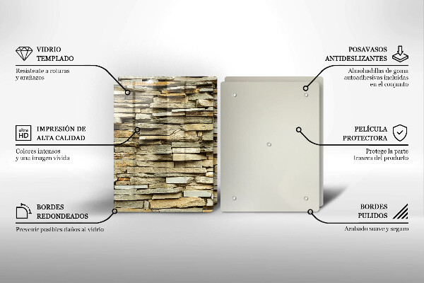 Placa de proteção para o fogão Pedras decorativas