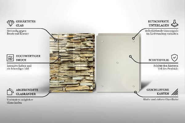 Placa de proteção para o fogão Pedras decorativas