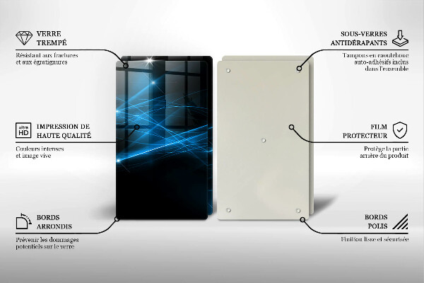 Tampa de parede do fogão a gás Abstração fumo azul