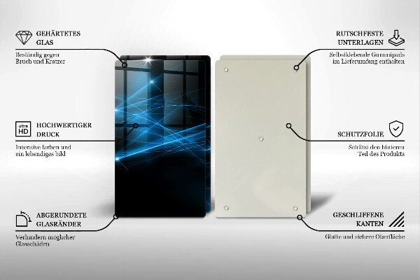 Tampa de parede do fogão a gás Abstração fumo azul