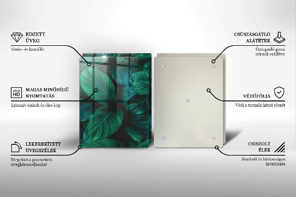 Tampa de parede do fogão a gás Folhas da selva