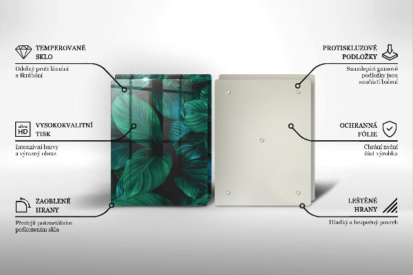 Tampa de parede do fogão a gás Folhas da selva