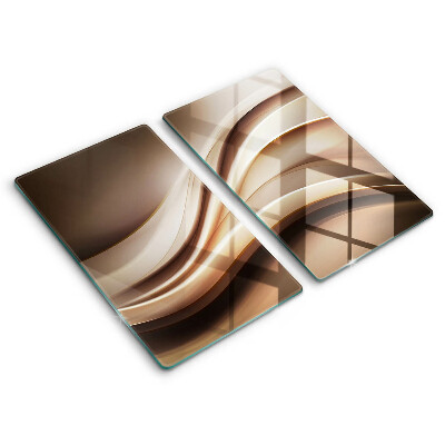 Tampa de parede do fogão a gás Abstração linhas suaves