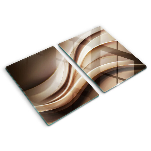 Tampa de parede do fogão a gás Abstração linhas suaves