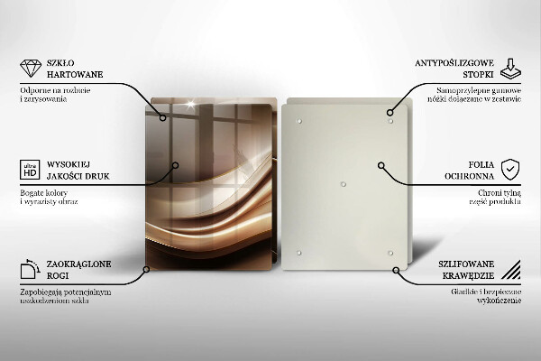 Tampa de parede do fogão a gás Abstração linhas suaves