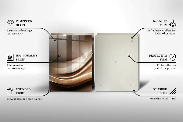 Tampa de parede do fogão a gás Abstração linhas suaves