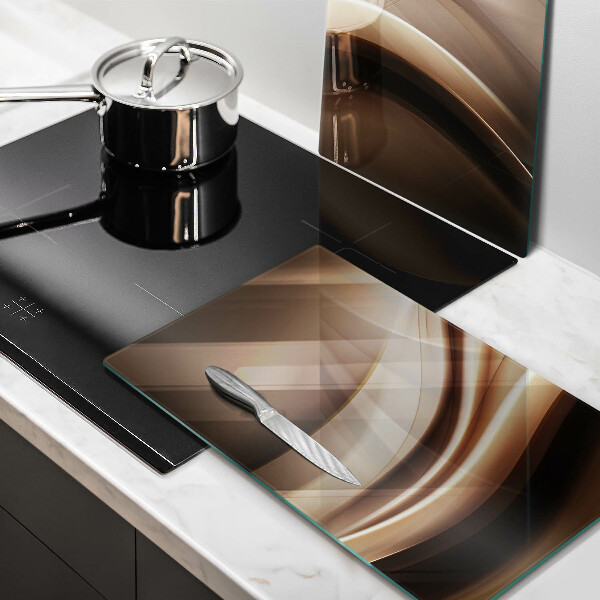 Tampa de parede do fogão a gás Abstração linhas suaves