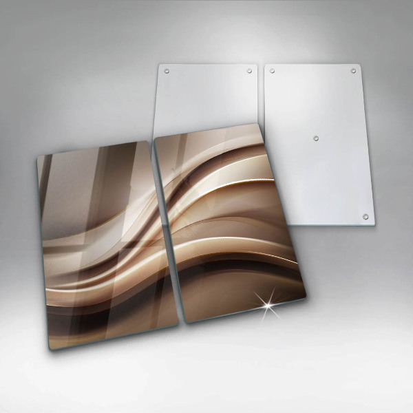 Tampa de parede do fogão a gás Abstração linhas suaves