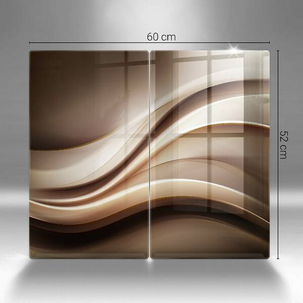 Tampa de parede do fogão a gás Abstração linhas suaves