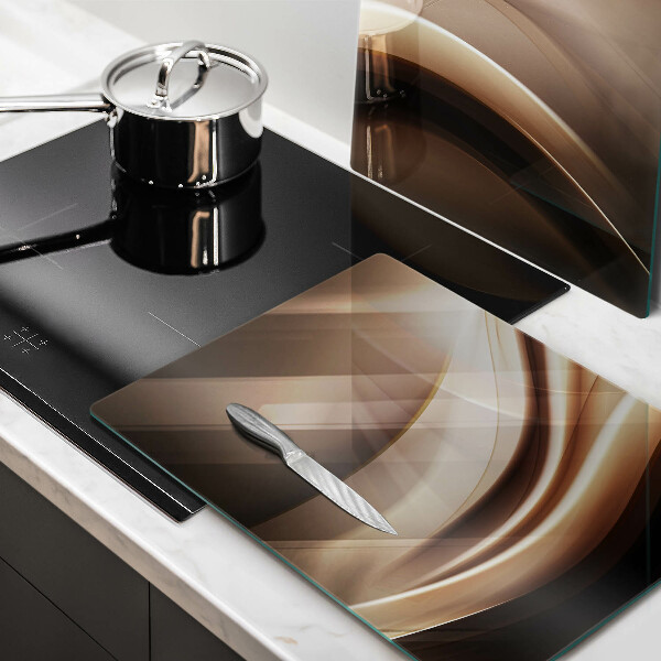 Tampa de parede do fogão a gás Abstração linhas suaves