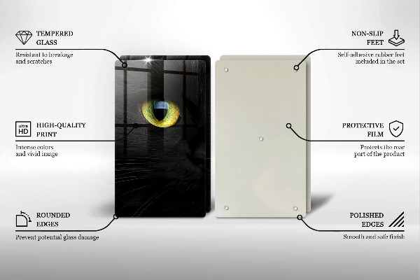 Tampa de parede do fogão a gás Animal olhos de gato