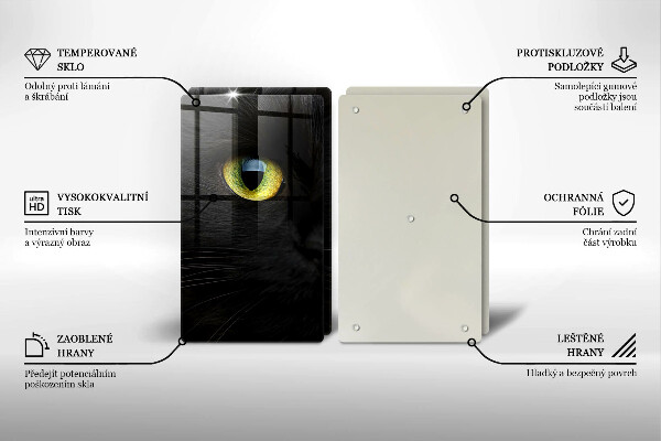 Tampa de parede do fogão a gás Animal olhos de gato