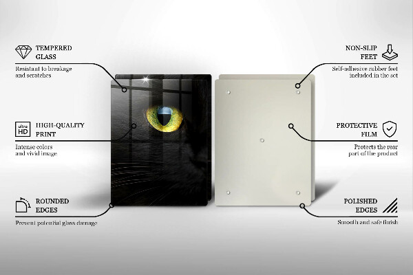 Tampa de parede do fogão a gás Animal olhos de gato