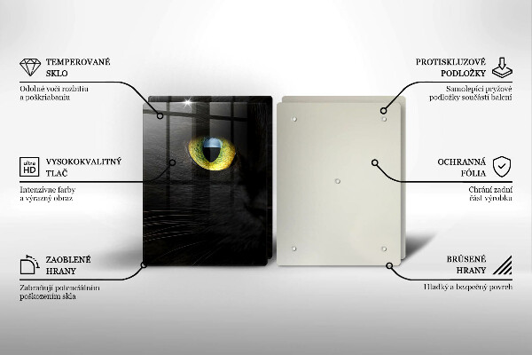 Tampa de parede do fogão a gás Animal olhos de gato