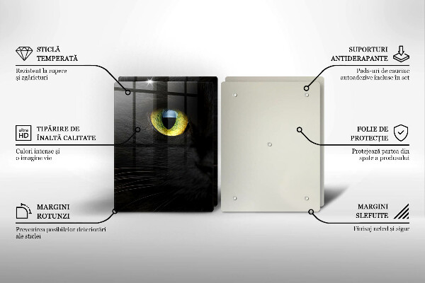 Tampa de parede do fogão a gás Animal olhos de gato