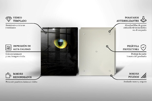 Tampa de parede do fogão a gás Animal olhos de gato