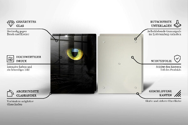 Tampa de parede do fogão a gás Animal olhos de gato