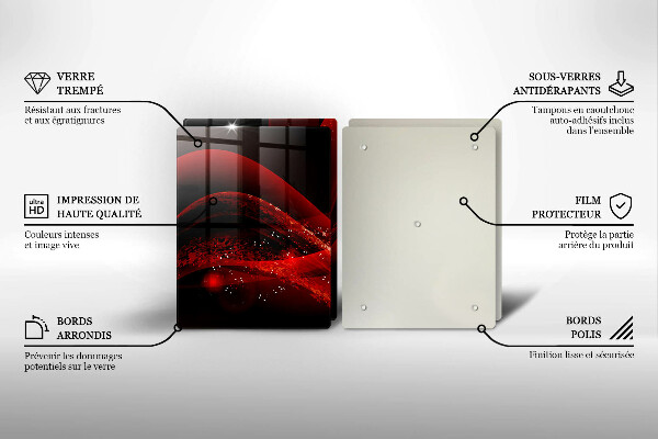 Placa de proteção para o fogão Abstração moderna