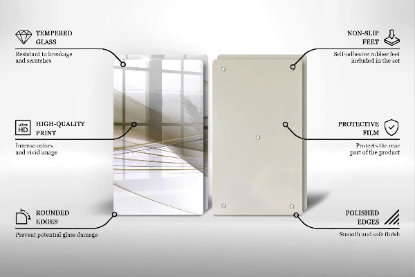 Placa de proteção para o fogão Abstração linhas design