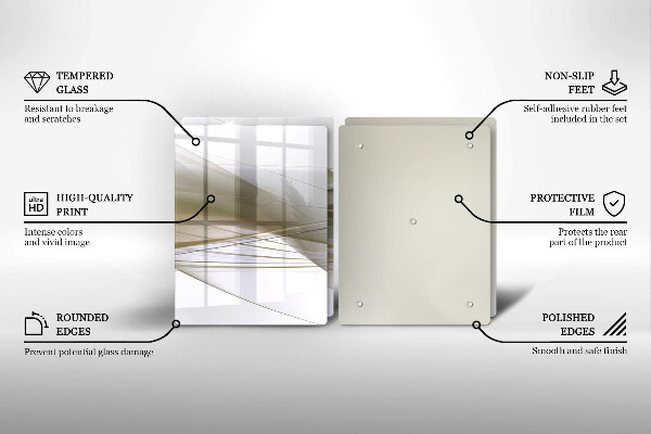 Placa de proteção para o fogão Abstração linhas design