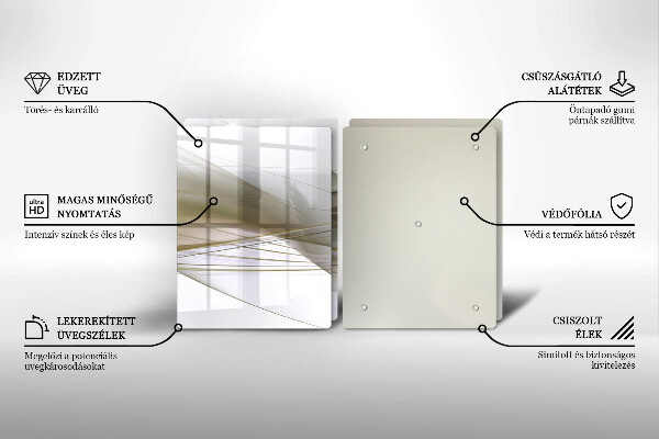 Placa de proteção para o fogão Abstração linhas design