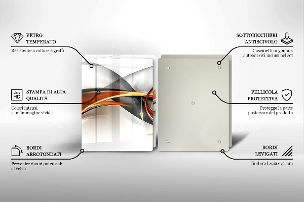 Tampa de parede do fogão a gás Formas modernas