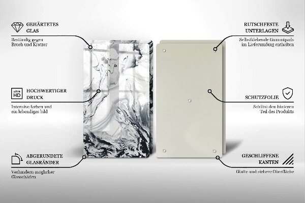 Tampa de parede do fogão a gás Abstração tinta