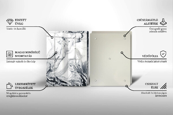 Tampa de parede do fogão a gás Abstração tinta