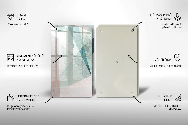 Tampa de parede do fogão a gás Abstração nítida